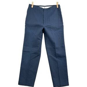 VTG Sears Perma-Prest Slacks Men's 32x29* Blue Non Iron Corpcore Office Workwear
